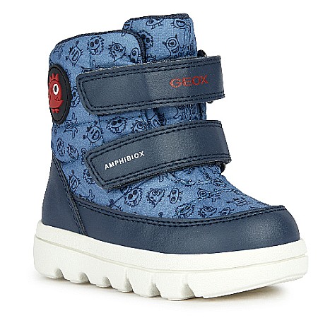 Ghete copii baieti impermeabile si imblanite Geox, Albastru - B365BF_0MNBC_C4327 [0]