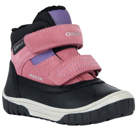 Promotii Ghete Fete - Ghete copii fete impermeabile si imblanite Geox, Negru - B262LD_022FU_C0922