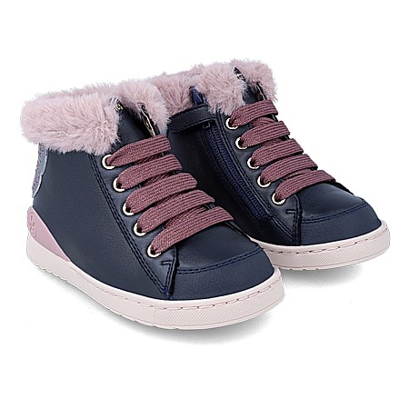 Ghete copii fete din piele Biomecanics, Albastru - 231200-A [0]