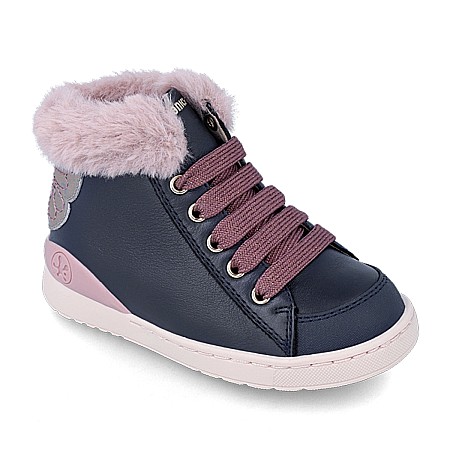 Ghete copii fete din piele Biomecanics, Albastru - 231200-A [1]