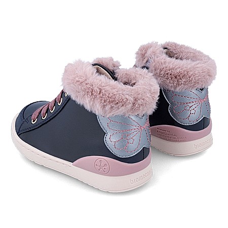 Ghete copii fete din piele Biomecanics, Albastru - 231200-A [3]