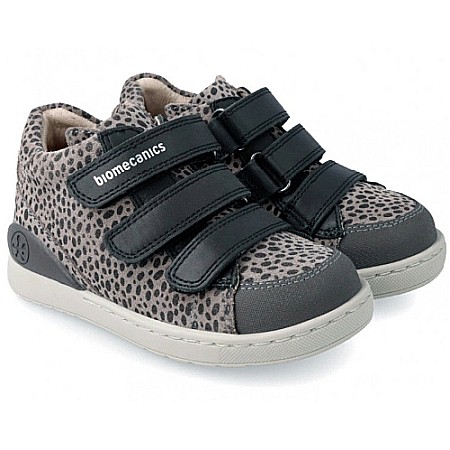 Ghete copii fete din piele imblanite, Biomecanics, Gri - 221207-A-FB [0]