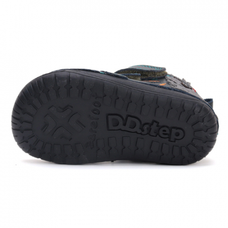 Ghete copii baieti Barefoot din piele imblanite DD Step, Verde - W070-42838A [6]