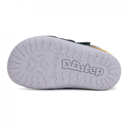 Ghete copii baieti Barefoot din piele imblanite DD Step, Verde - W070-42154 [6]