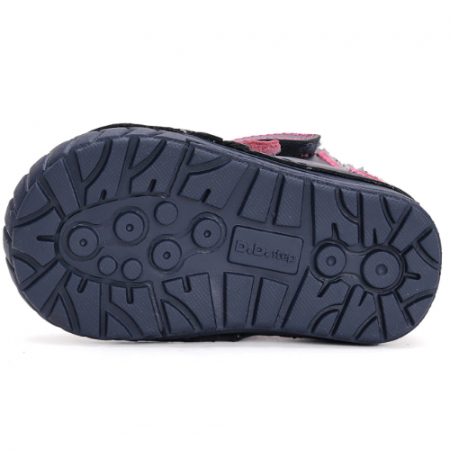 Ghete copii fete din piele imblanite DD Step, Albastru - W029-42392 [5]