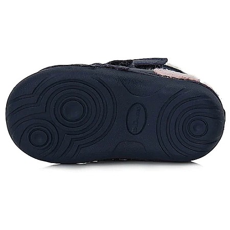 Ghete copii fete din piele imblanite DD Step, Albastru - W015-341A [5]