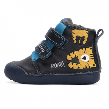 Ghete copii baieti din piele imblanite DD Step, Albastru - W066-42218 [1]