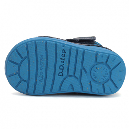 Ghete copii baieti din piele imblanite DD Step, Albastru - W071-42680B [5]