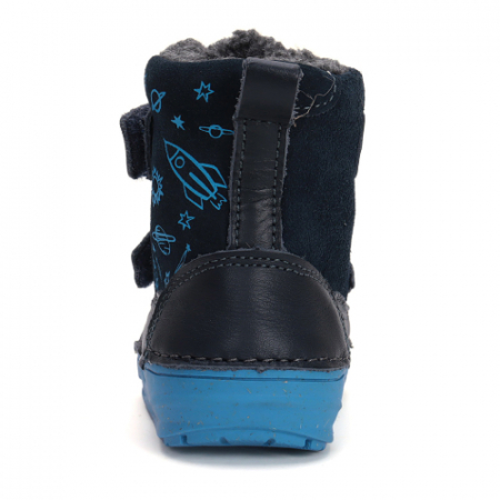 Ghete copii baieti din piele imblanite DD Step, Albastru - W071-42680B [2]