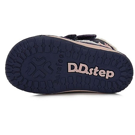 Ghete copii fete din piele imblanite DD Step, Albastru - W070-337B [5]