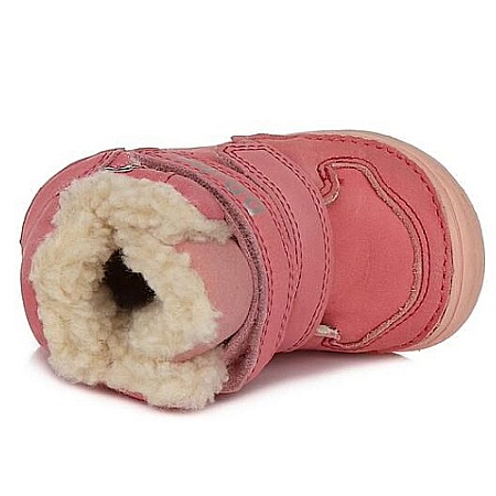 Ghete copii fete din piele imblanite DD Step, Rosu - W071-248A [4]