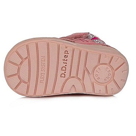 Ghete copii fete din piele imblanite DD Step, Rosu - W071-248A [5]