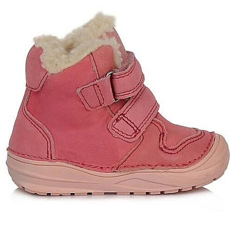Ghete copii fete din piele imblanite DD Step, Rosu - W071-248A [2]