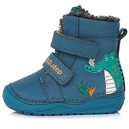 Ghete copii baieti din piele imblanite DD Step, Verde - W071-318B [0]