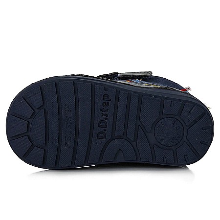 Ghete copii baieti din piele imblanite DD Step, Albastru - W071-359 [5]