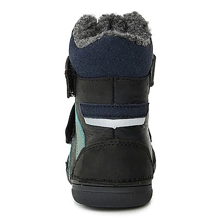 Ghete copii baieti din piele imblanite DD Step, Negru - W078-382 [3]