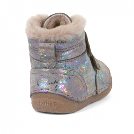 Ghete copii fete din piele imblanite Froddo, Argintiu - G2110113-20 [4]