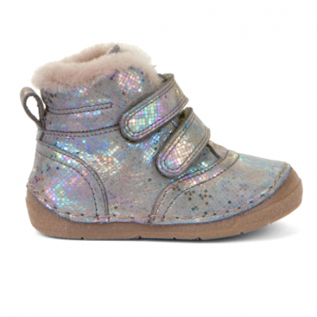 Ghete copii fete din piele imblanite Froddo, Argintiu - G2110113-20 [1]