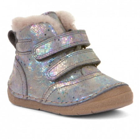 Ghete copii fete din piele imblanite Froddo, Argintiu - G2110113-20 [0]