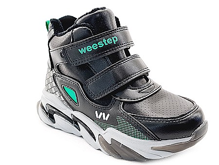 Ghete copii baieti din piele imblanite WeeStep, Negru - R058765661BK [0]
