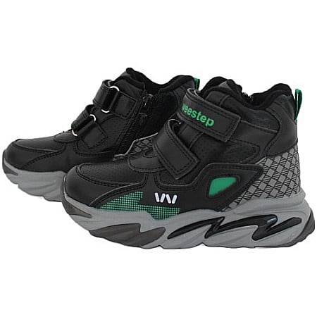 Ghete copii baieti din piele imblanite WeeStep, Negru - R058765661BK [4]