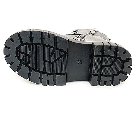 Ghete copii fete din piele imblanite WeeStep, Argintiu - R577965619 TH [2]