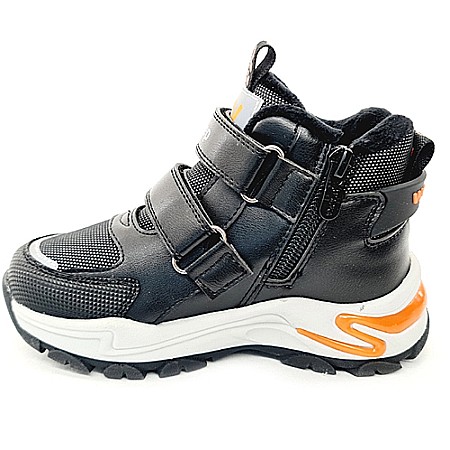 Ghete copii baieti din piele imblanite WeeStep, Negru - R187065812 BK [1]