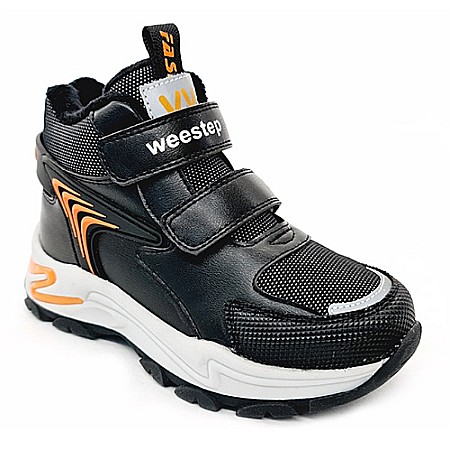 Ghete copii baieti din piele imblanite WeeStep, Negru - R187065812 BK [0]