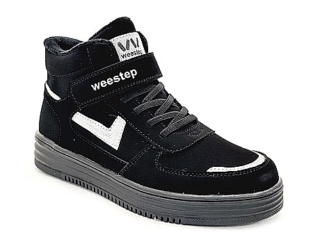 Ghete copii baieti din piele imblanite WeeStep, Negru - R299266201 BK [0]