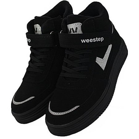Ghete copii baieti din piele imblanite WeeStep, Negru - R299266201 BK [5]