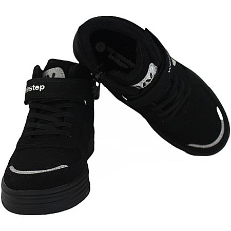 Ghete copii baieti din piele imblanite WeeStep, Negru - R299266201 BK [3]
