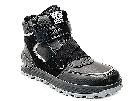 Ghete copii baieti din piele imblanite WeeStep, Negru - R921566242 BK [0]