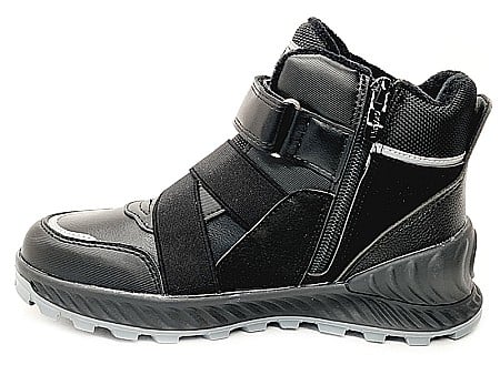 Ghete copii baieti din piele imblanite WeeStep, Negru - R921566242 BK [1]