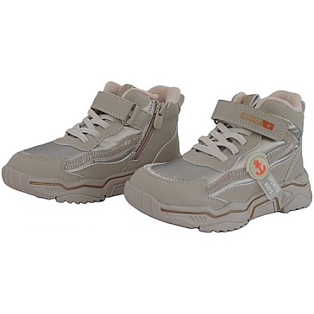 Ghete copii fete din piele imblanite WeeStep, Gri - R553255822AP [4]