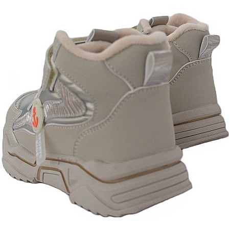 Ghete copii fete din piele imblanite WeeStep, Gri - R553255822AP [7]