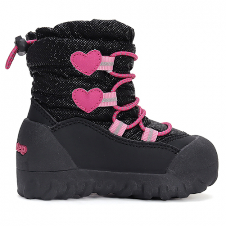 Ghete Fete - Ghete copii fete impermeabile si imblanite DD Step, Negru - P079-42468C