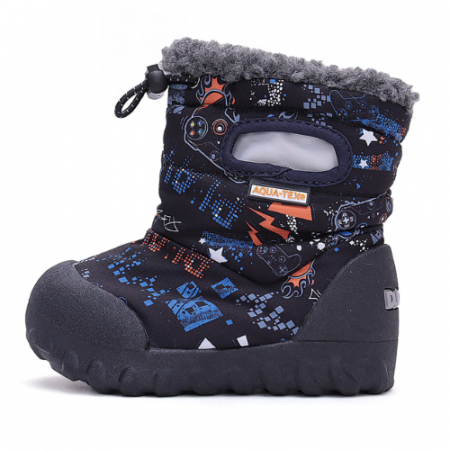 Ghete copii baieti impermeabile si imblanite DD Step, Negru - P079-42309 [2]