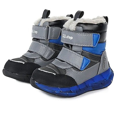 Ghete Baieti - Ghete îmblănite si impermeabile din piele DD Step