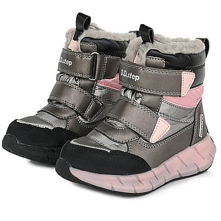 Ghete copii fete impermeabile si imblanite DD Step, Gri - F651-310B [0]