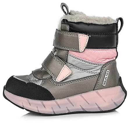 Ghete copii fete impermeabile si imblanite DD Step, Gri - F651-310B [2]