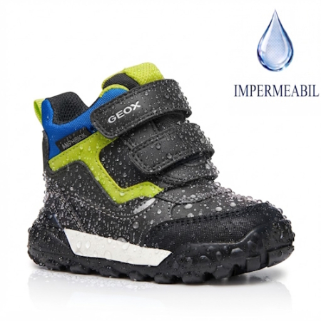 Incaltaminte Baieti - Ghete impermeabile băieți Geox Trekkyup ABX, Negru - B566LB0MEFUC9299