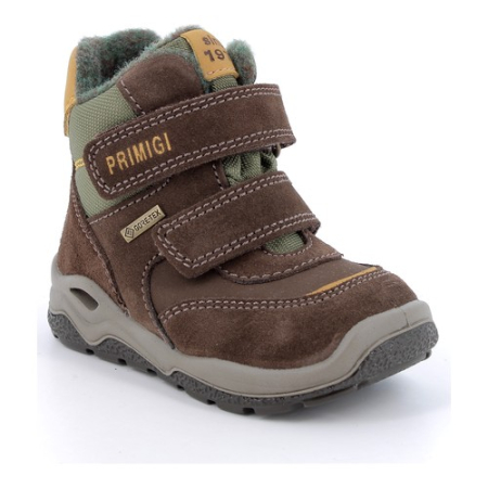 Incaltaminte Copii - Ghete Gore-Tex băieți din piele îmblănite Primigi, Maro - 8863711
