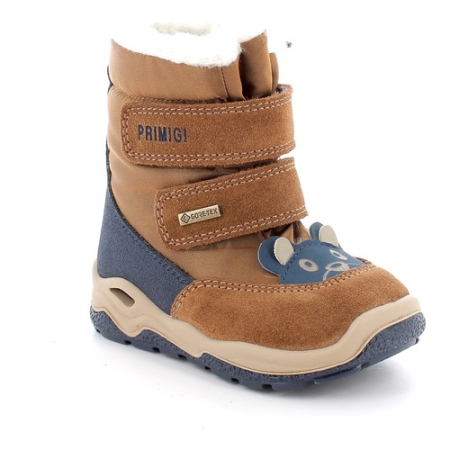 Incaltaminte Copii - Ghete Gore-Tex băieți din piele îmblănite Primigi, Maro - 8863911