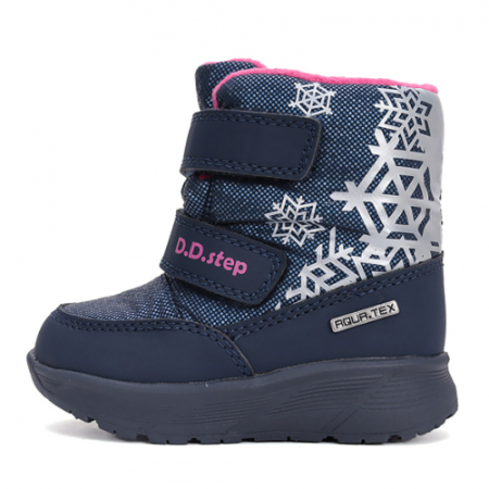 Promotii Ghete Fete - Ghete copii fete impermeabile si imblanite DD Step, Albastru - P083-42807B