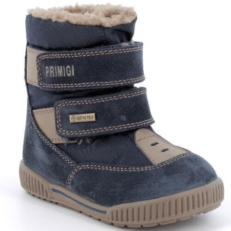 Noua Colectie De Toamna - Ghete impermeabile Goretex copii baieti din piele naturala Primigi, Albastru - 8861122