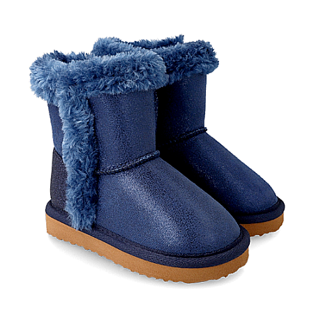 Ghete Fete - Ghete UGG copii fete imblanite Garvalin, Albastru - 221840-A