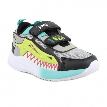 Pantofiori sport baieti - Pantofi copii baieti cu LED din textil Primigi, Negru - 7966711