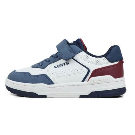 Noua Colectie Levi's - Pantofi copii baieți din material sintetic Levi's, Alb - VJOH0024S-3558