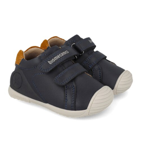 Pantofiori sport baieti - Pantofi copii baieti din piele Biomecanics, Albastru Ocean - 261120-A183