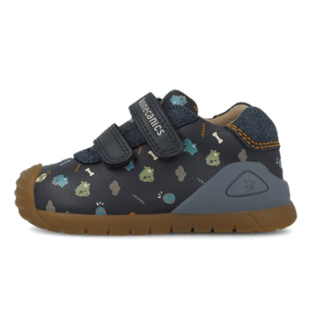 Ghete băieți din piele îmblănite Biomecanics, Navy/Dinozauri - 261129-A183FB [2]